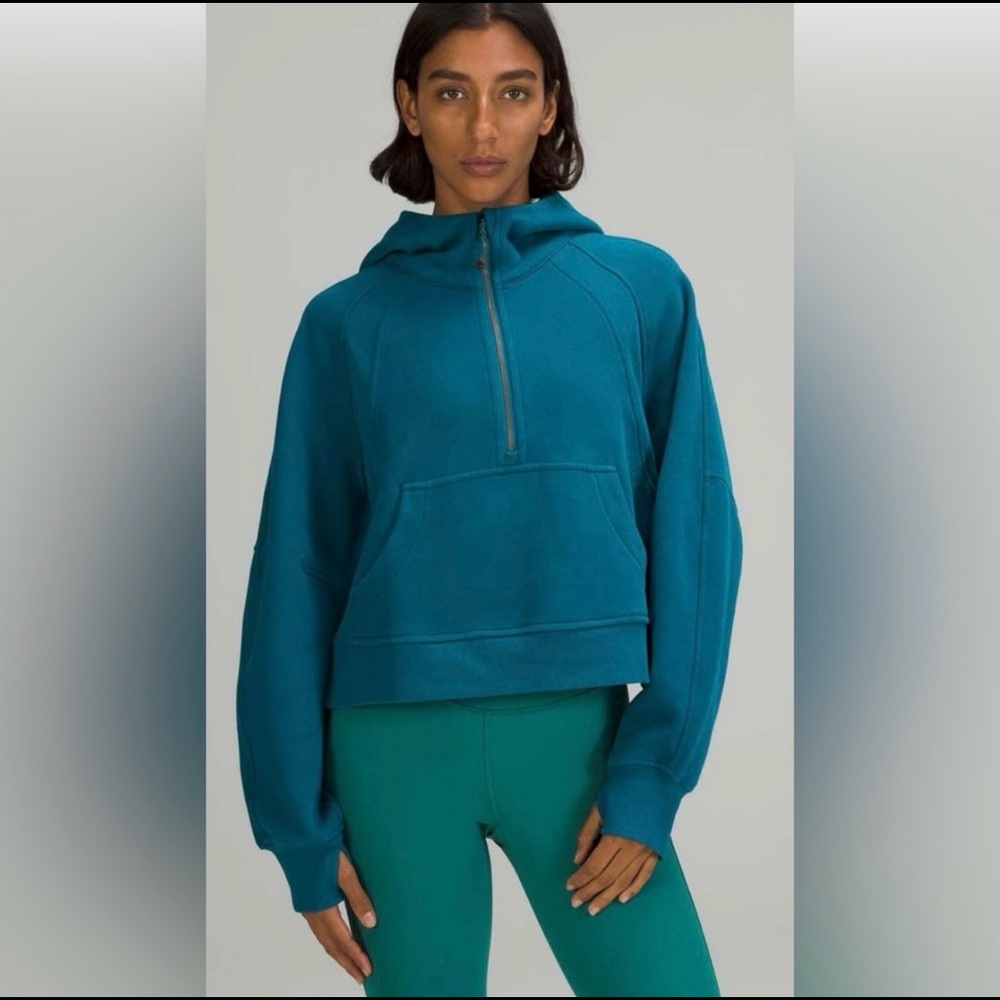 Lululemon Half-Zip Scuba Hoodie - Turquoise